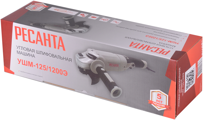 Углошлифовальная машина Ресанта УШМ-125/1200Э 75/12/4 Ресанта от магазина Tehnorama
