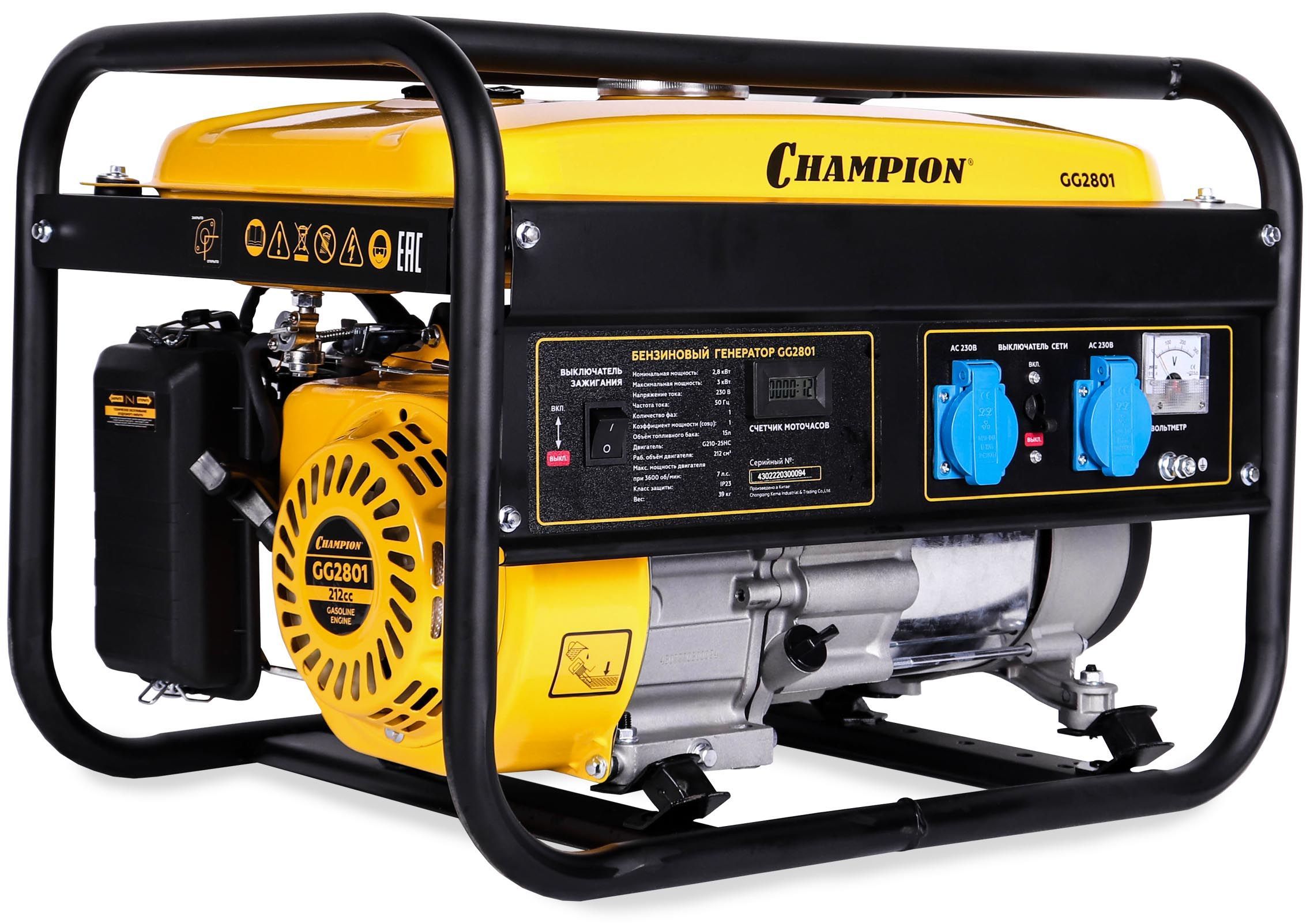 Генератор бензиновый Champion GG2801 Champion от магазина Tehnorama