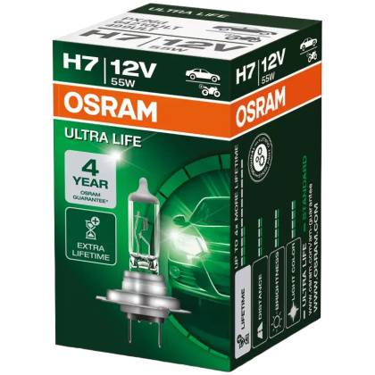 товар Лампа автомобильная галогенная Osram Ultra Life H7 12V 55W PX26d 64210ULT Osram магазин Tehnorama (официальный дистрибьютор Osram в России)