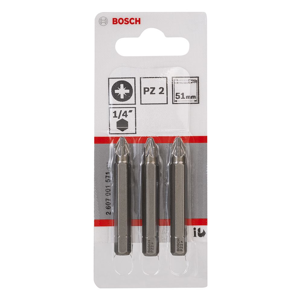 Набор бит Bosch PZ2 51мм 3шт 2607001571 Bosch от магазина Tehnorama
