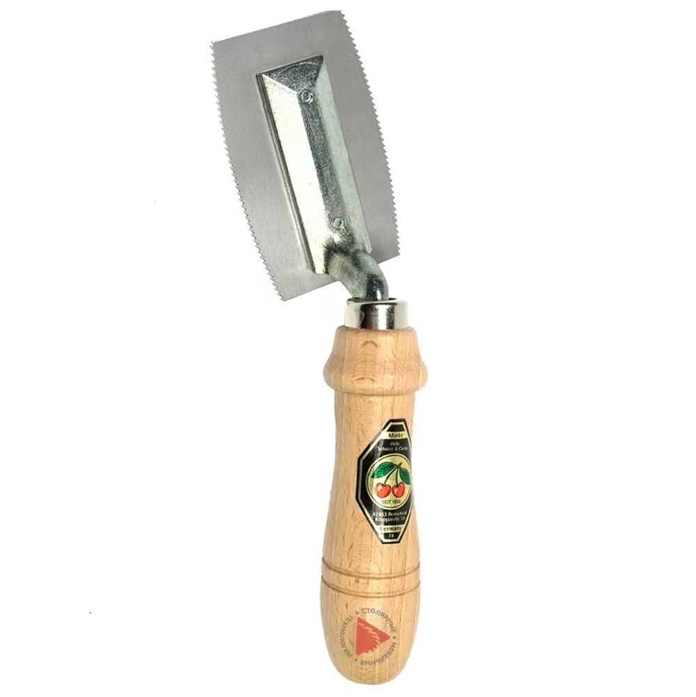 Нож для резки шпона с изогнутой деревянной рукояткой Kirschen 4200000 Kirschen от магазина Tehnorama