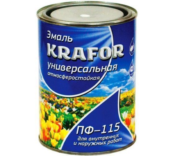 товар Эмаль пф-115 Krafor синяя 2.7кг 6 26004 Krafor магазин Tehnorama (официальный дистрибьютор Krafor в России)
