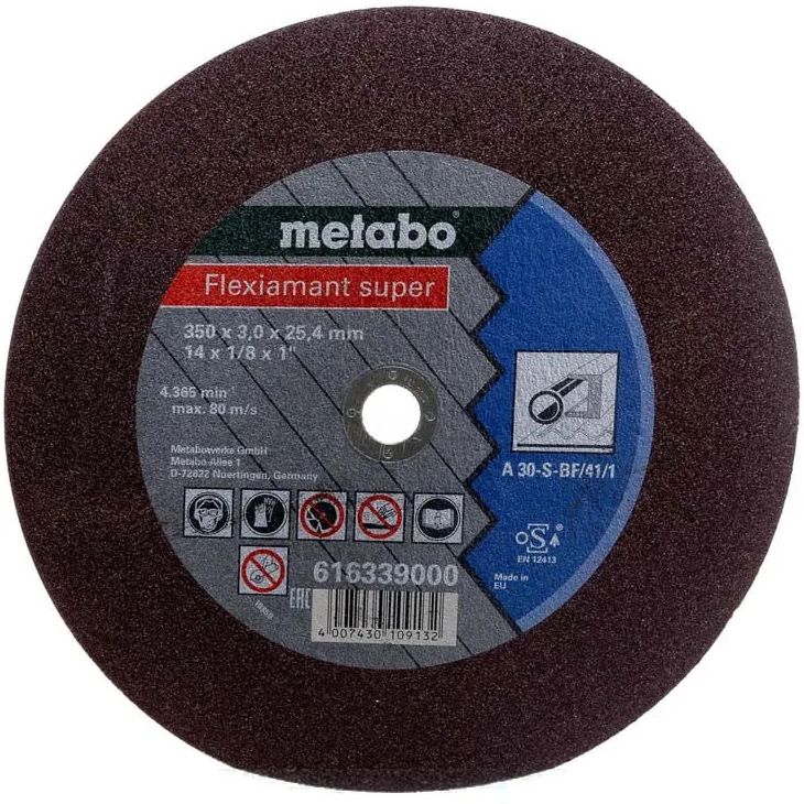 Круг отрезной Metabo Flexiamant Super по стали 350х3x25.4мм A36S 616339000 Metabo от магазина Tehnorama