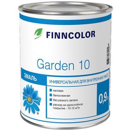 товар Эмаль алкидная Finncolor Garden 10 белоснежная матовая 0.9л 32301 Finncolor магазин Tehnorama (официальный дистрибьютор Finncolor в России)