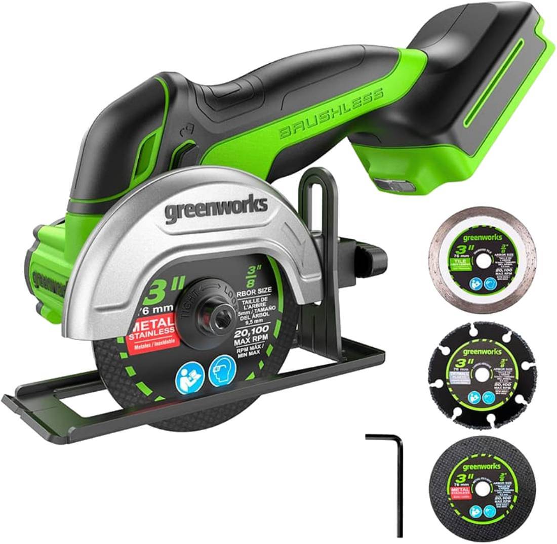 Аккумуляторная угловая шлифмашина Greenworks GD24UCS 3402007 Greenworks от магазина Tehnorama