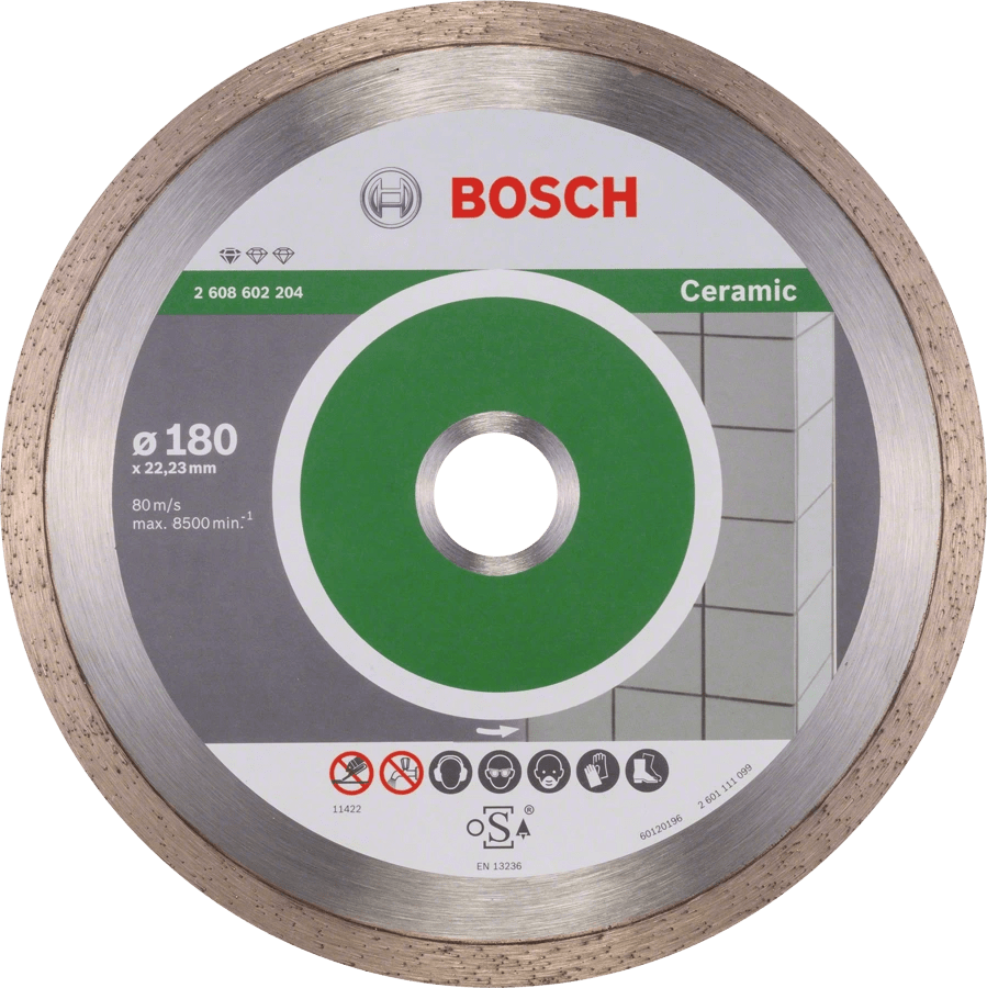 товар Алмазный диск по керамике Bosch 180х22.23 мм для шлифмашина болгарка 2608602204 Bosch магазин Tehnorama (официальный дистрибьютор Bosch в России)