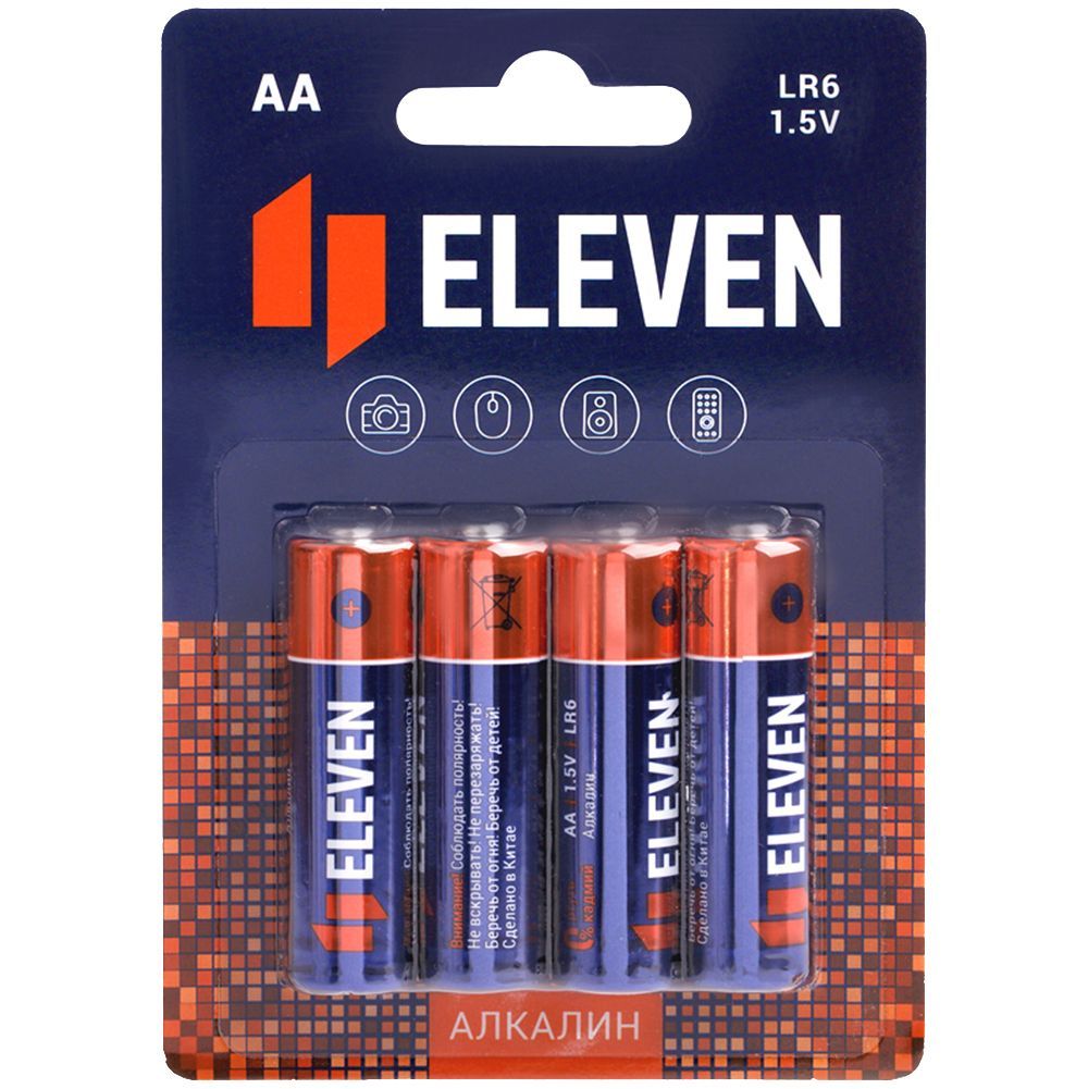 Батарейка Eleven LR6 BL4 4 шт 825850 Eleven от магазина Tehnorama