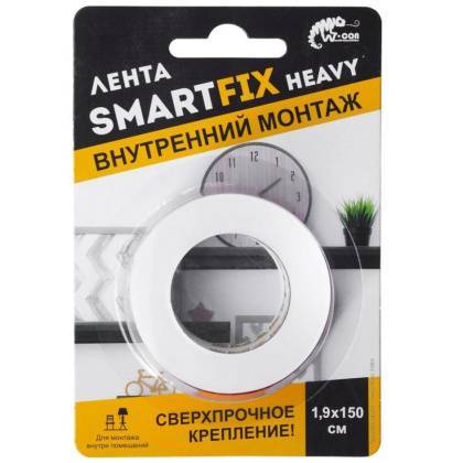 товар Сверхсильная монтажная лента W-con SmartFix heavy 19мм 1.5м прозрачная SFV1915T  магазин Tehnorama (официальный дистрибьютор  в России)