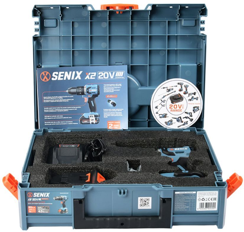 Аккумуляторная дрель-шуруповерт Senix PDHX2-M2-EU SET Senix от магазина Tehnorama