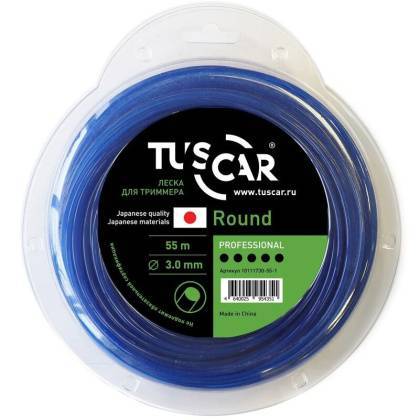 товар Леска для триммера Tuscar Round blue Professional 3.0ммх55м 10111730-55-1 Tuscar магазин Tehnorama (официальный дистрибьютор Tuscar в России)