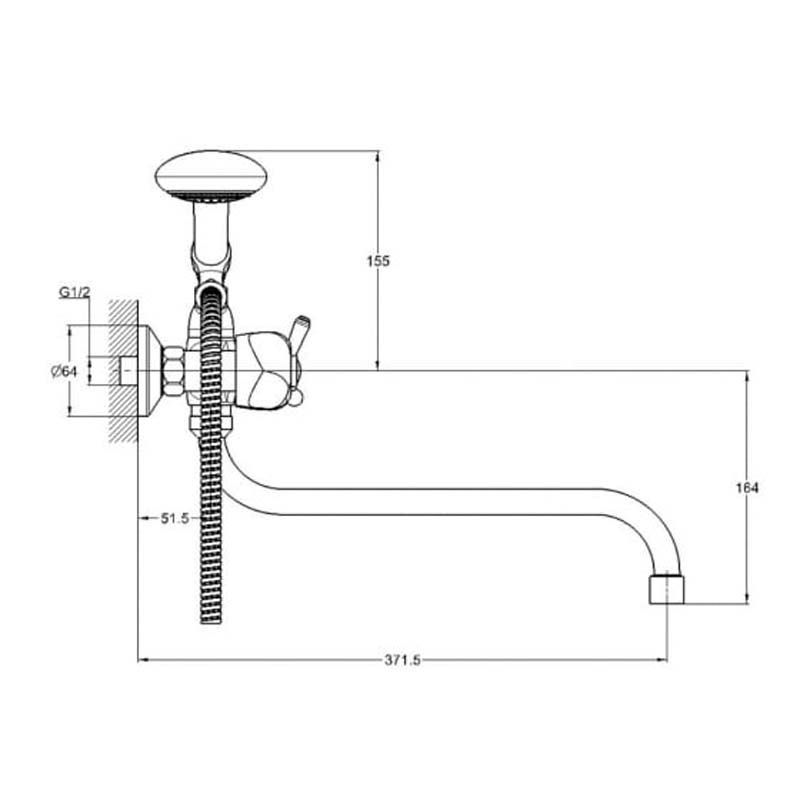 Смеситель для ванны G-lauf QTZ7-B827 320мм QTZ7-B827 G-Lauf от магазина Tehnorama