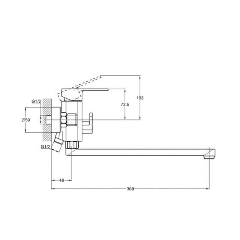 Смеситель для ванны G-lauf NEB7-A123 320мм 35мм NEB7-A123 G-Lauf от магазина Tehnorama