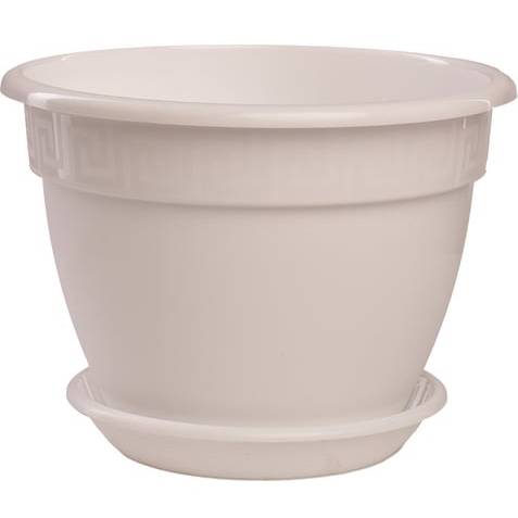Горшок для цветов 5Plast Антик с поддоном 4,9л белый 5PL0229 1461612 5Plast от магазина Tehnorama