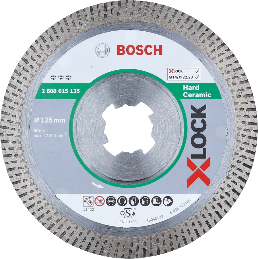 товар Диск алмазный Bosch 125х22.2 мм Best for Hard Ceramic X-LOCK 2608615135 Bosch магазин Tehnorama (официальный дистрибьютор Bosch в России)