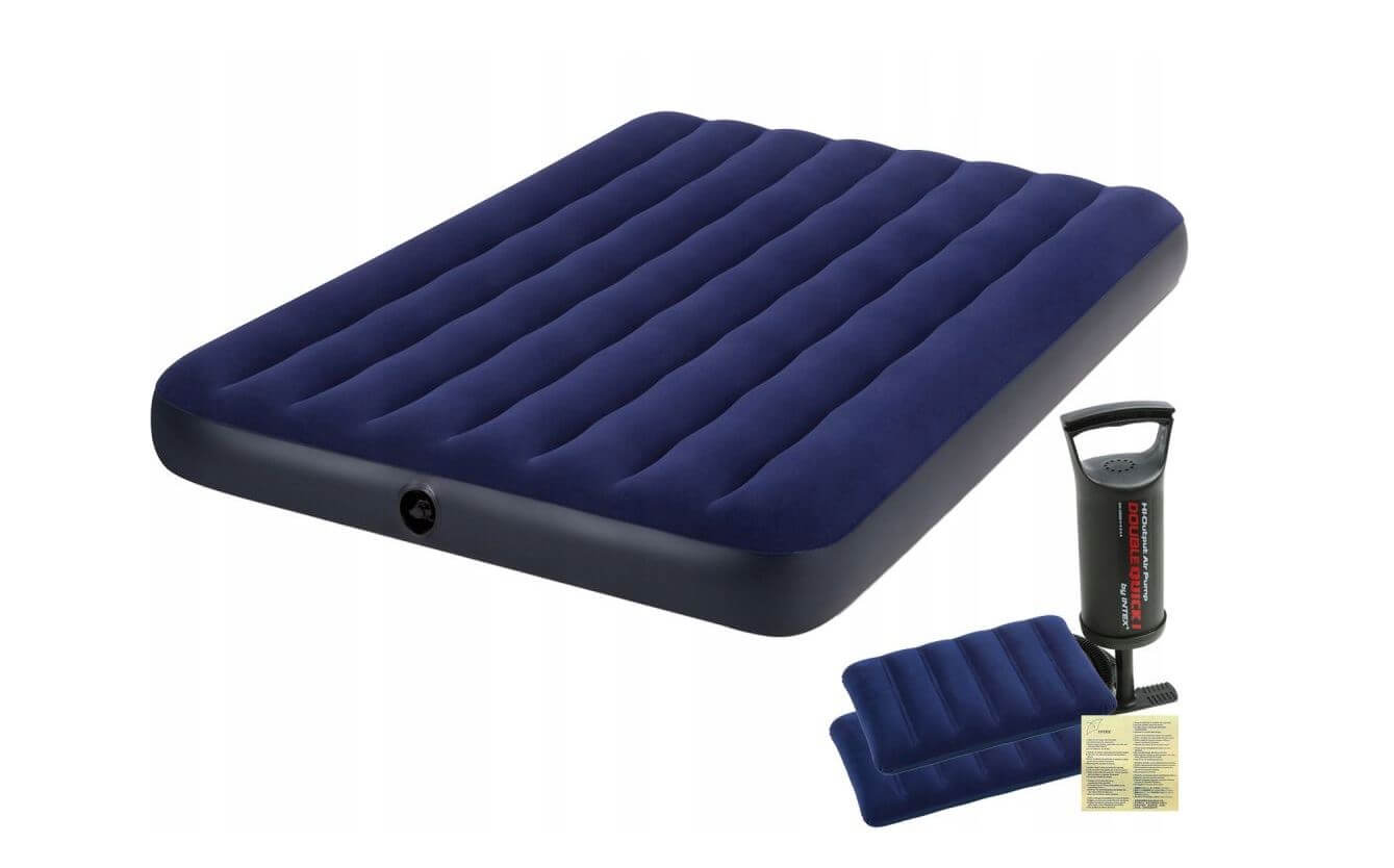 Матрас надувной Intex Classic 152х203х25см с подушками и насосом до 272кг 64765 Intex от магазина Tehnorama