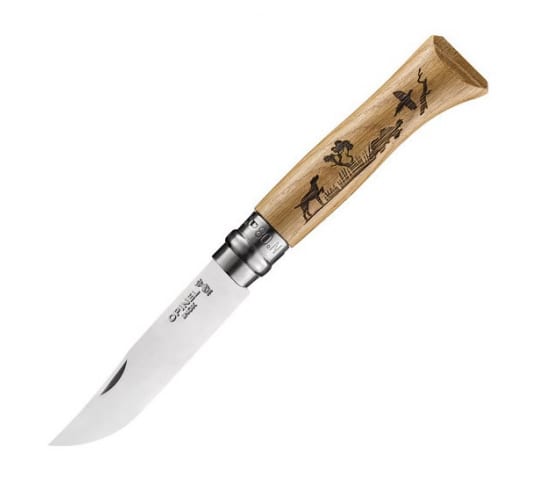 Нож Opinel №8 нержавеющая сталь рукоять из дуба гравировка "собака" 002335 Opinel от магазина Tehnorama
