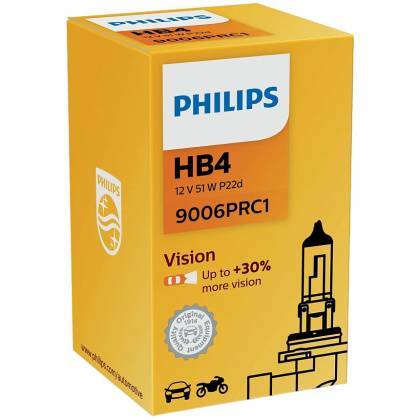 товар Лампа автомобильная галогенная Philips Vision HB4 12V 55W P22d 9006PRC1 Philips магазин Tehnorama (официальный дистрибьютор Philips в России)