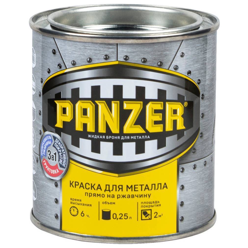 Краска для металла Panzer гладкая RAL 2011 оранжевая 0.25л 51859 Panzer от магазина Tehnorama