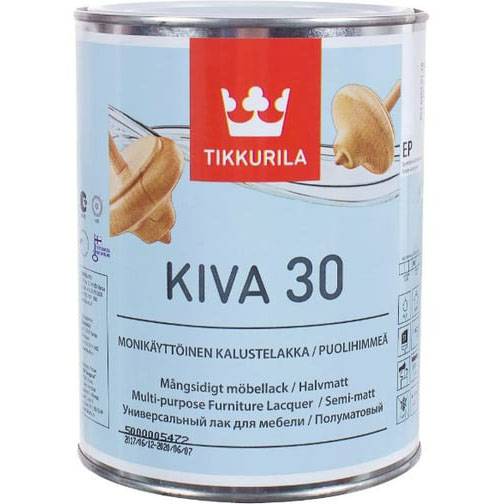 Лак акриловый Tikkurila Kiva 30 полуматовый 2.7л 27387 Tikkurila от магазина Tehnorama