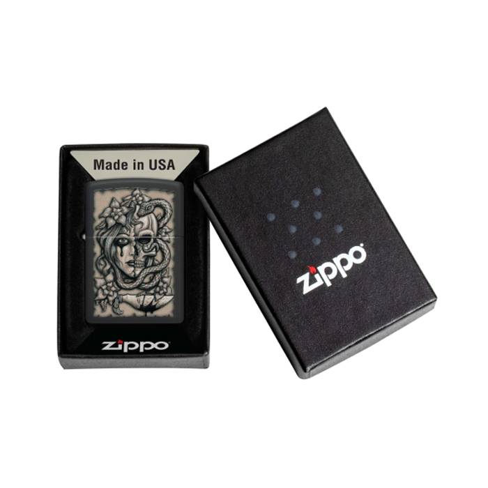 Зажигалка Zippo Gory Tattoo с покрытием Black Matte 48616 Zippo от магазина Tehnorama