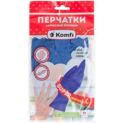 товар Перчатки Komfi Super латексные прочные размер M HB002G Komfi магазин Tehnorama (официальный дистрибьютор Komfi в России)