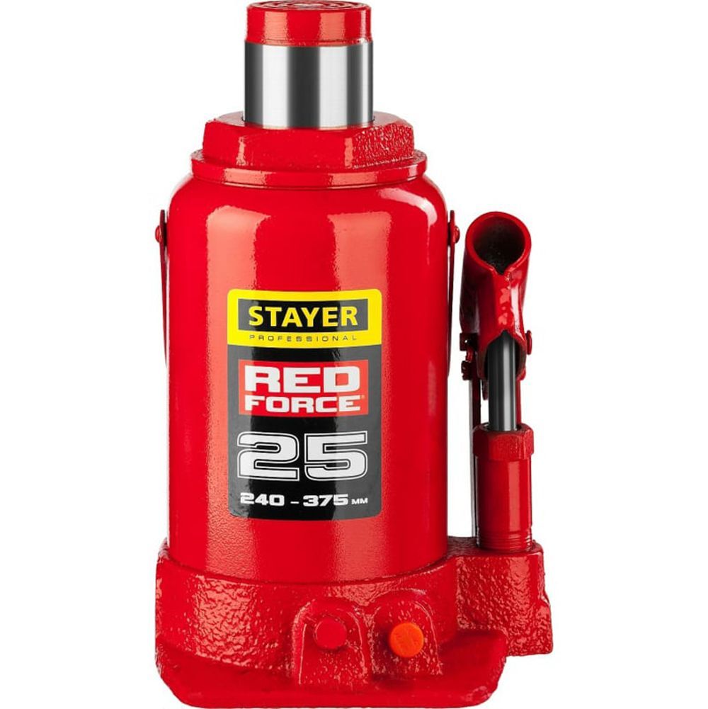 Домкрат Stayer Red Force гидравлический бутылочный 240-375мм 25т 43160-25_z01 Stayer от магазина Tehnorama