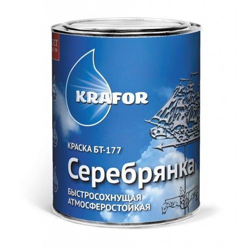 товар Краска Krafor бт-177 серебрянка 48423 Krafor магазин Tehnorama (официальный дистрибьютор Krafor в России)