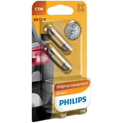 товар Лампа автомобильная накаливания Philips C5W 12V 5W SV8.5 2шт 12844B2 Philips магазин Tehnorama (официальный дистрибьютор Philips в России)