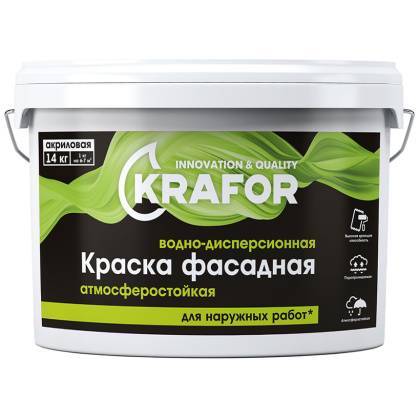 товар Краска водно-дисперсионная фасадная Krafor 3кг 30513 Krafor магазин Tehnorama (официальный дистрибьютор Krafor в России)