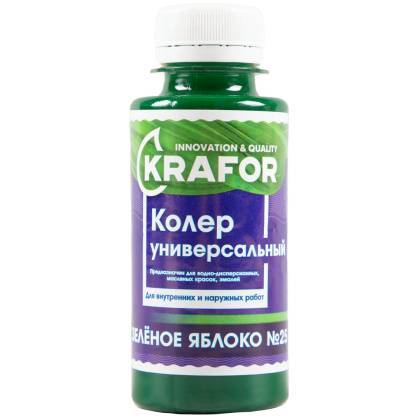 товар Колер универсальный Krafor №25 зеленое яблоко 100мл 32162 Krafor магазин Tehnorama (официальный дистрибьютор Krafor в России)