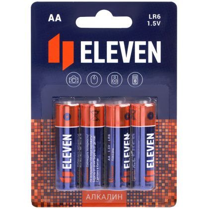 товар Батарейка Eleven LR6 BL4 4 шт 825850 Eleven магазин Tehnorama (официальный дистрибьютор Eleven в России)
