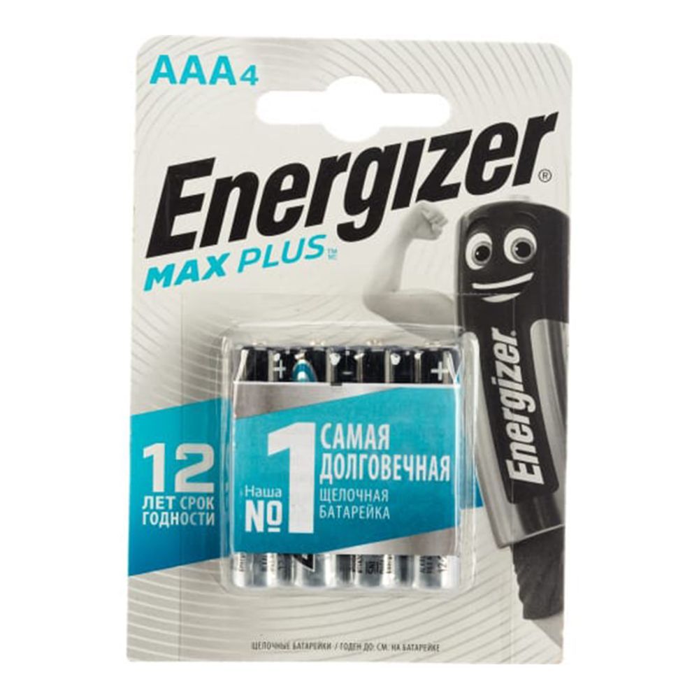 Батарейки Energizer Max Plus ААA ВP4 E92, 4шт Energizer от магазина Tehnorama