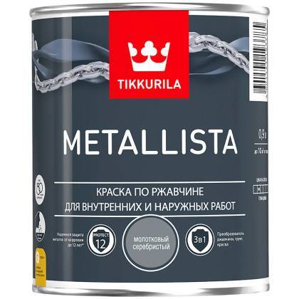 товар Краска для металла Tikkurila Metallista молотковая серебряная 0.9л 203634 Tikkurila магазин Tehnorama (официальный дистрибьютор Tikkurila в России)