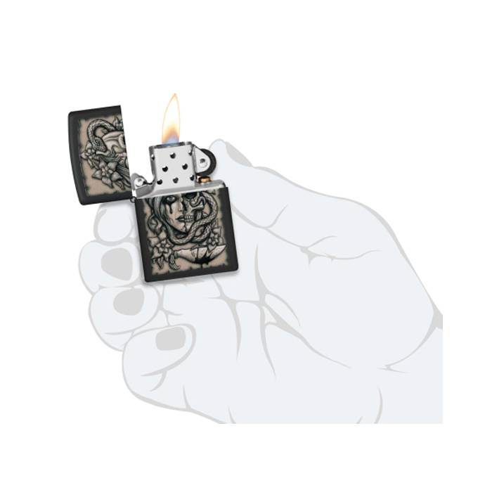 Зажигалка Zippo Gory Tattoo с покрытием Black Matte 48616 Zippo от магазина Tehnorama