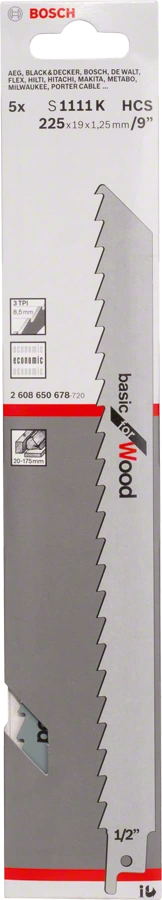 Пилки для ножовки Bosch S1111K 1шт/5 2608650678 Bosch от магазина Tehnorama