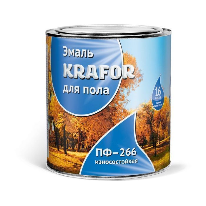 Эмаль Krafor пф-266 красно-коричНевая 0.9кг 20615 6 Krafor от магазина Tehnorama