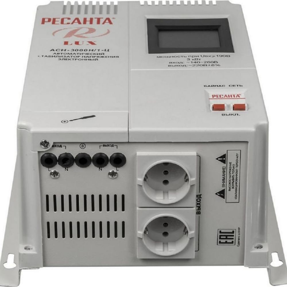 Стабилизатор напряжения Ресанта АСН-3000 Н/1-Ц Lux 63/6/21 Ресанта от магазина Tehnorama