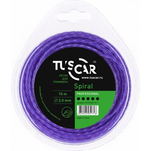 Корд триммерный Tuscar Spiral professional 2мм 15м 10131520-15-1 Tuscar от магазина Tehnorama