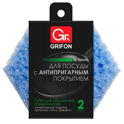 товар Губка Grifon для тефлоновой посуды 2шт 900-008 Grifon магазин Tehnorama (официальный дистрибьютор Grifon в России)