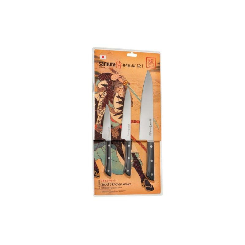Набор ножей 3 в 1 Samura Harakiri SHR-0220B Samura от магазина Tehnorama