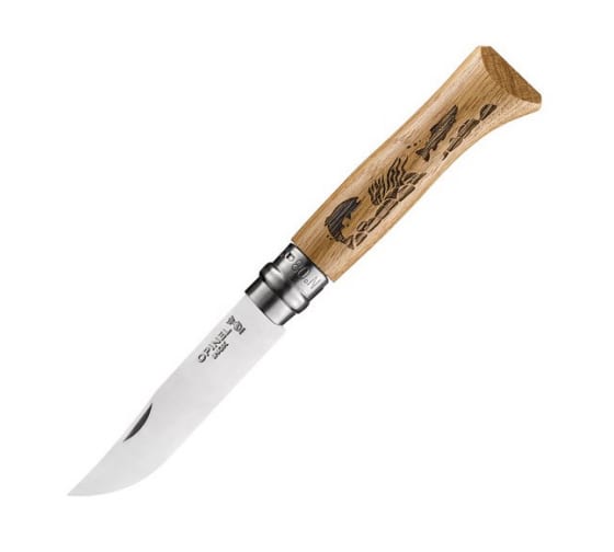 Нож Opinel №8 нержавеющая сталь рукоять из дуба гравировка "рыба" 002334 Opinel от магазина Tehnorama