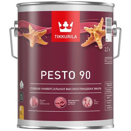 товар Эмаль алкидная Tikkurila Pesto 90 высокоглянцевая 2.7л 31273 Tikkurila магазин Tehnorama (официальный дистрибьютор Tikkurila в России)