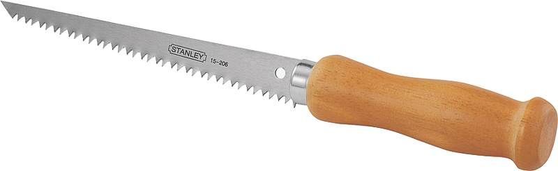 Ножовка по гипсокартону Stanley узкая с деревянной рукояткой 0-15-206 Stanley от магазина Tehnorama