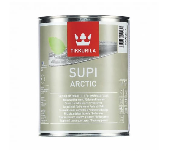 Состав защитный для саун Tikkurila "supi arctic" перламутровый полуматовый 0.9л 1/3 27426 Tikkurila от магазина Tehnorama