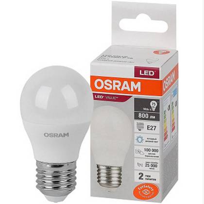 товар Лампа светодиодная Osram 10Вт Е27 белый свет шар 4058075579958 Osram магазин Tehnorama (официальный дистрибьютор Osram в России)