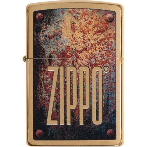 Зажигалка Zippo Rusty Plate Brushed Brass 29879 Zippo от магазина Tehnorama