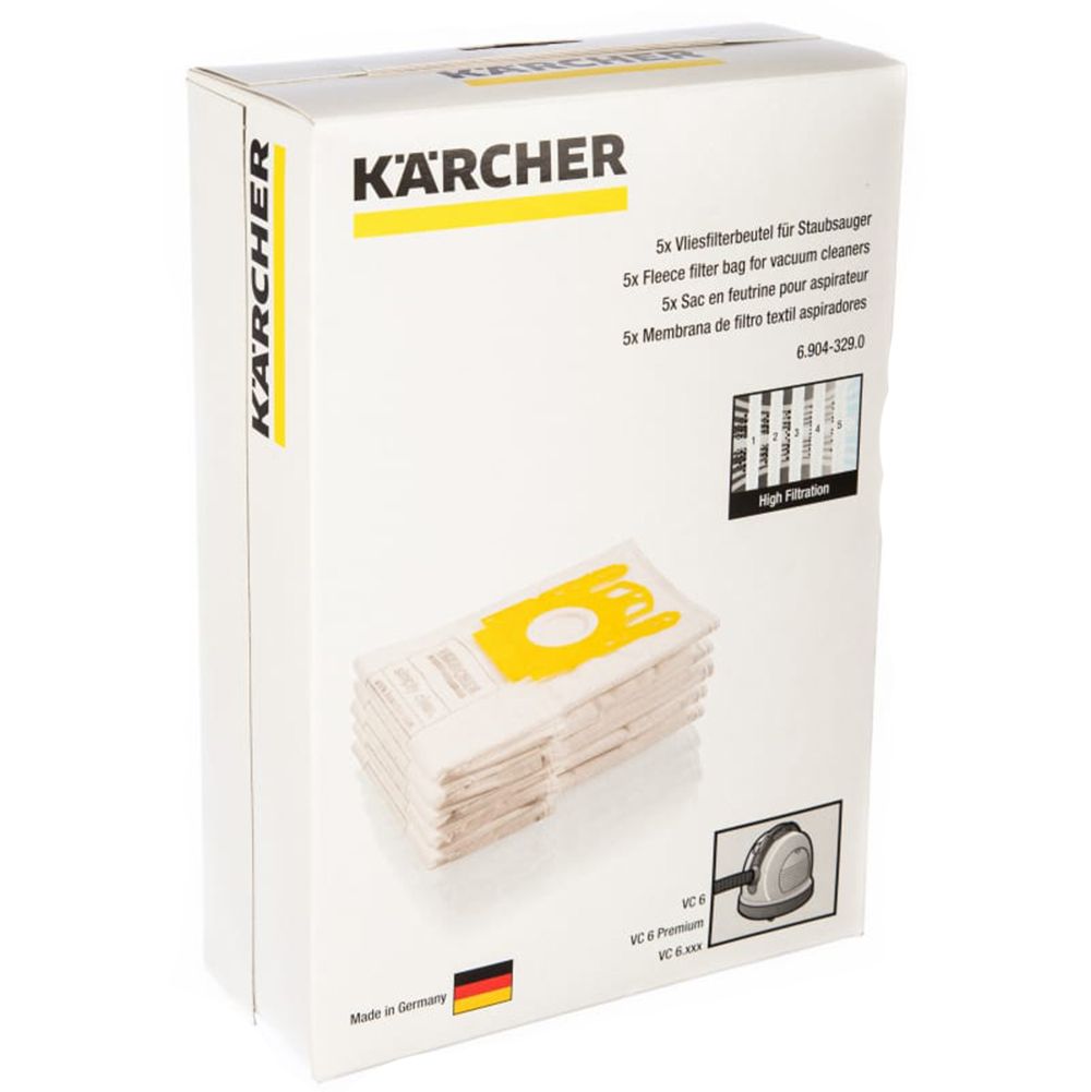 Мешок для пылесоса Karcher 5шт VC 6/6xxx 6.904-329.0 Karcher от магазина Tehnorama