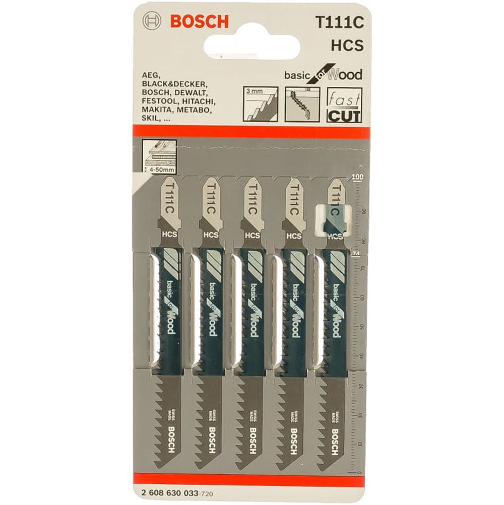 Пилки по дереву Bosch T111C 5шт 2608630033 Bosch от магазина Tehnorama