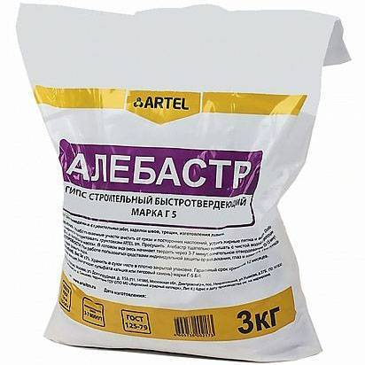 Алебастр Артель 3кг 32091 Артель от магазина Tehnorama