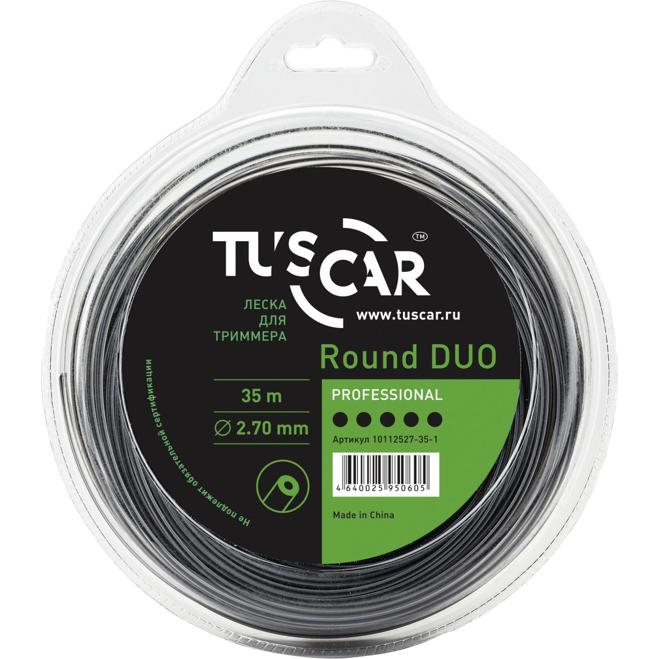 Корд триммерный Tuscar Round DUO professional 2.7мм 35м 10112527-35-1 Tuscar от магазина Tehnorama